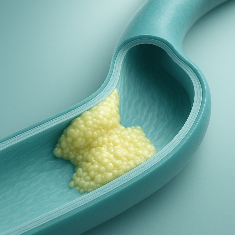 Dislipidemia — colesterol alto e placas de aterosclerose nas artérias